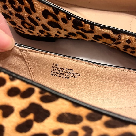 J. JILL Leopard Calf Hair Flats Size 8.5 animal print - Picture 6 of 6
